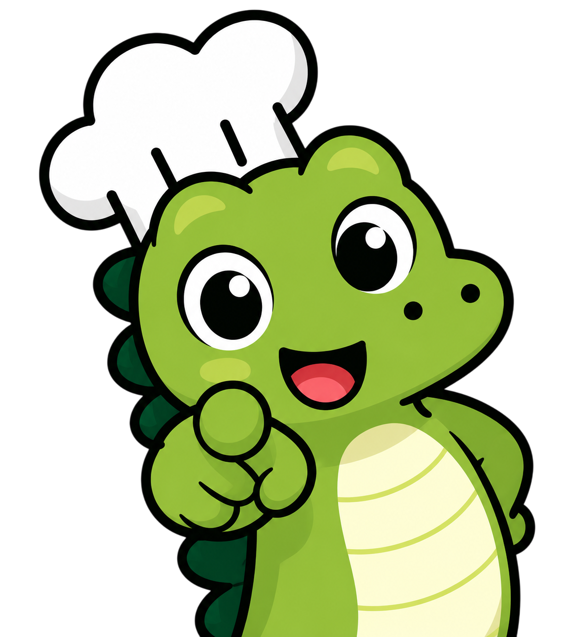 Kenji mascot pointing