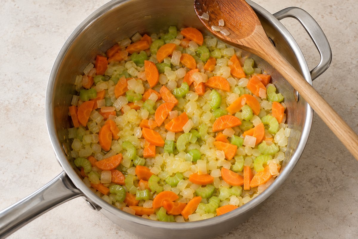 AI-generated illustration: Soften the vegetables