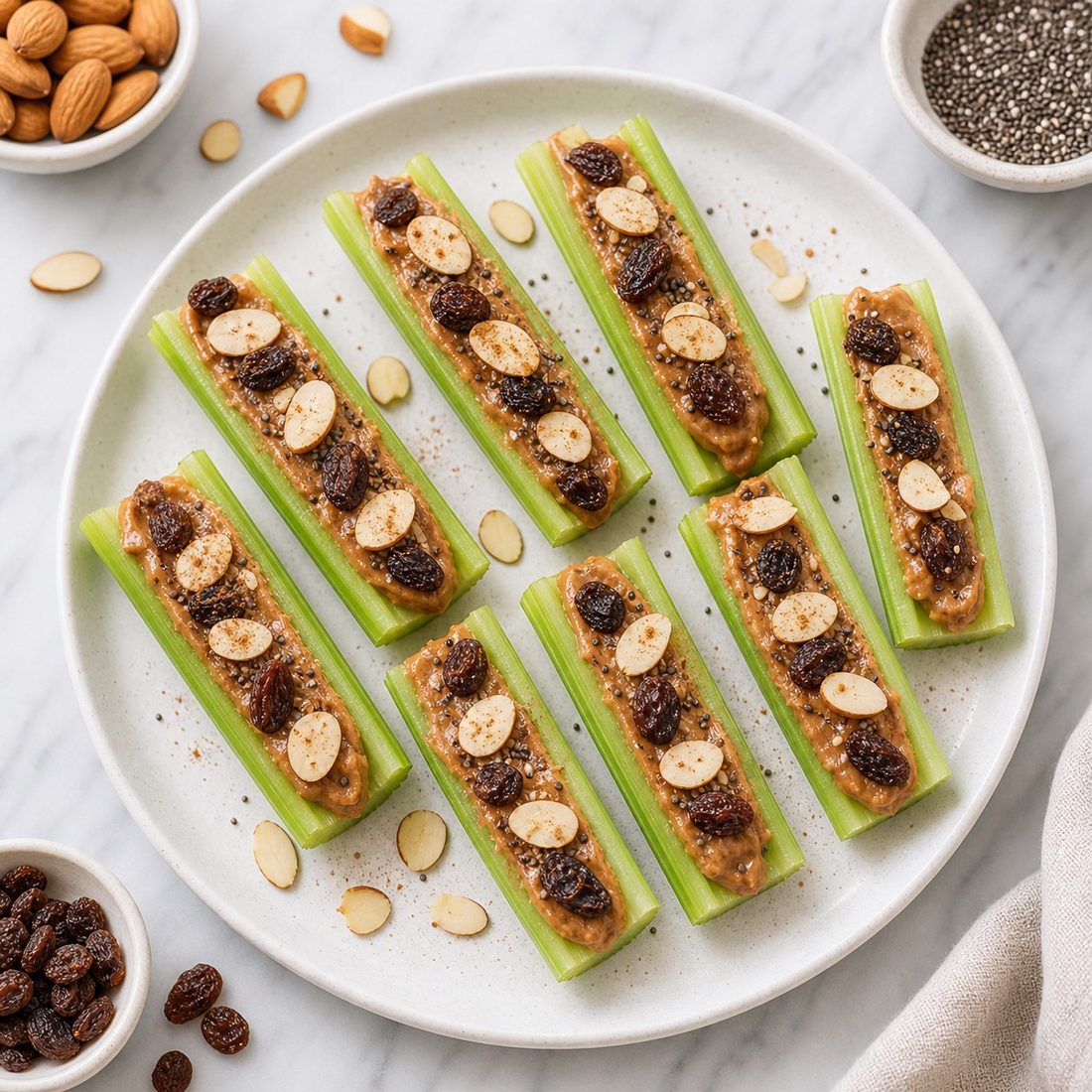 Almond Butter Celery Boats