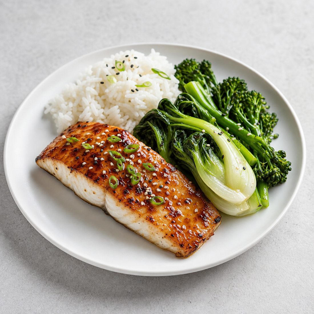 Miso-Glazed Cod with Greens
