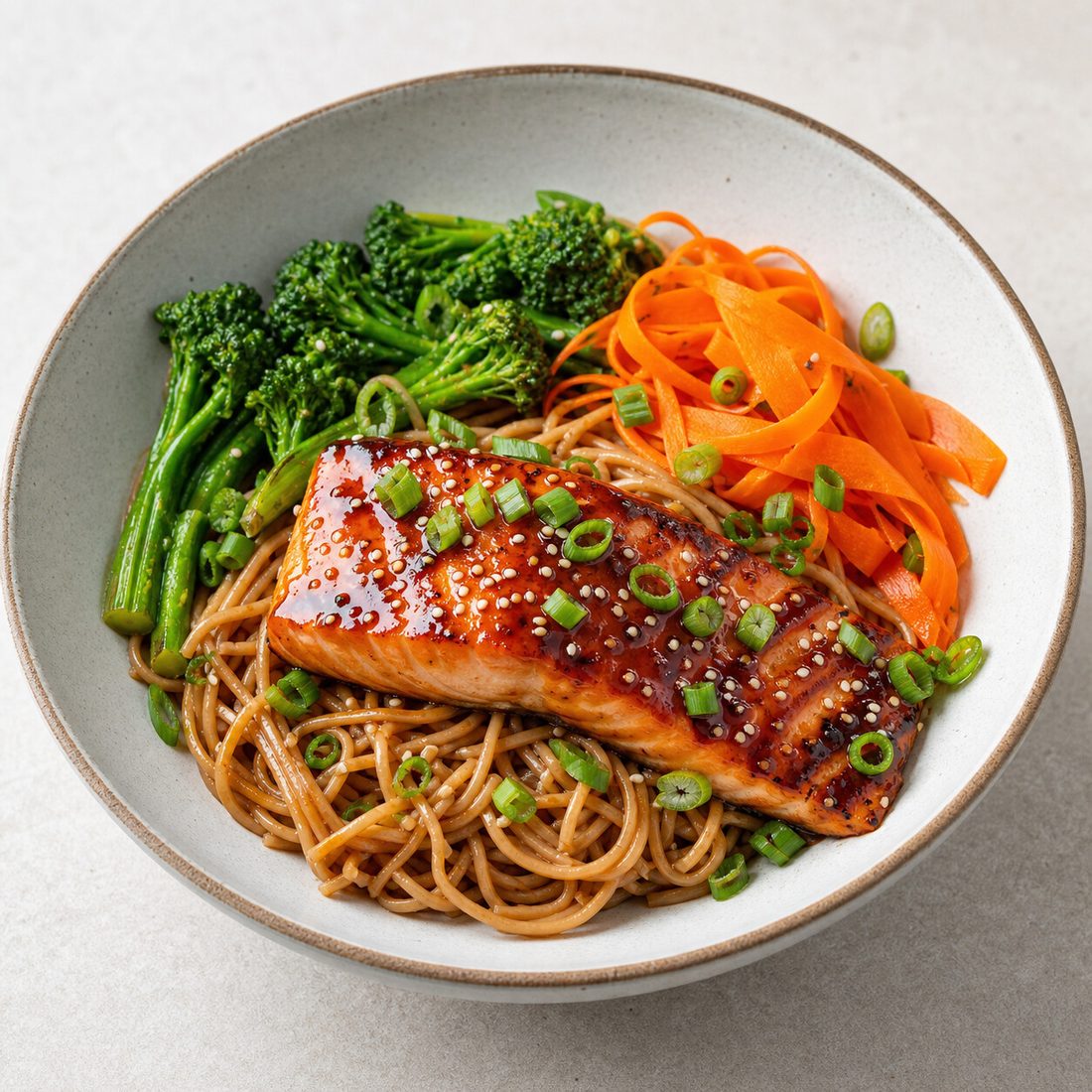 Teriyaki Salmon Noodles