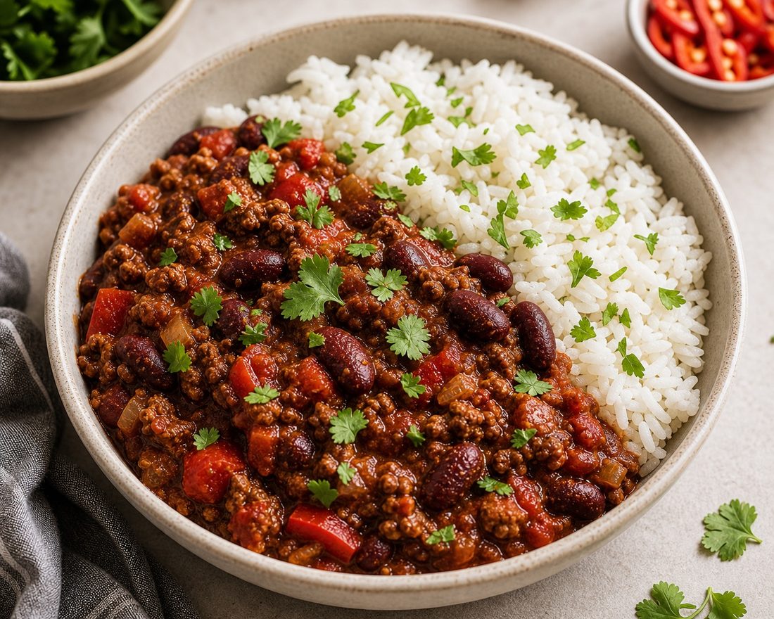 Beef Chilli with Rice
