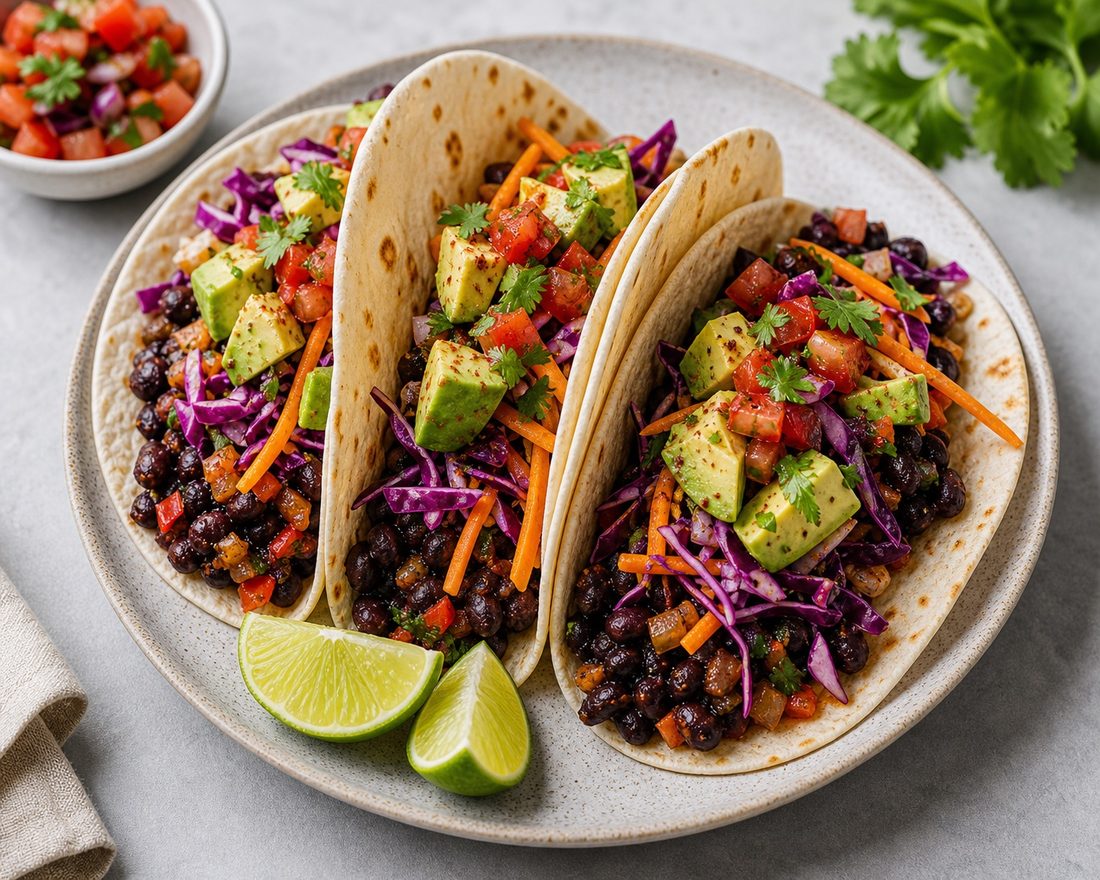 Spiced Black Bean Tacos