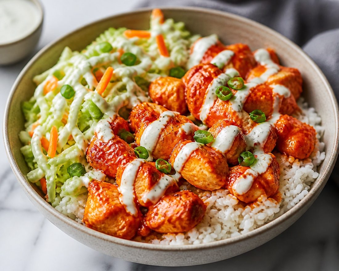 Buffalo Chicken Rice Bowls
