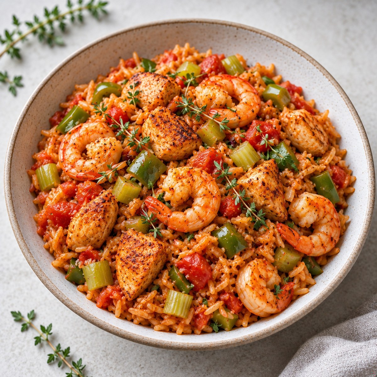 Smoky Chicken & Prawn Jambalaya