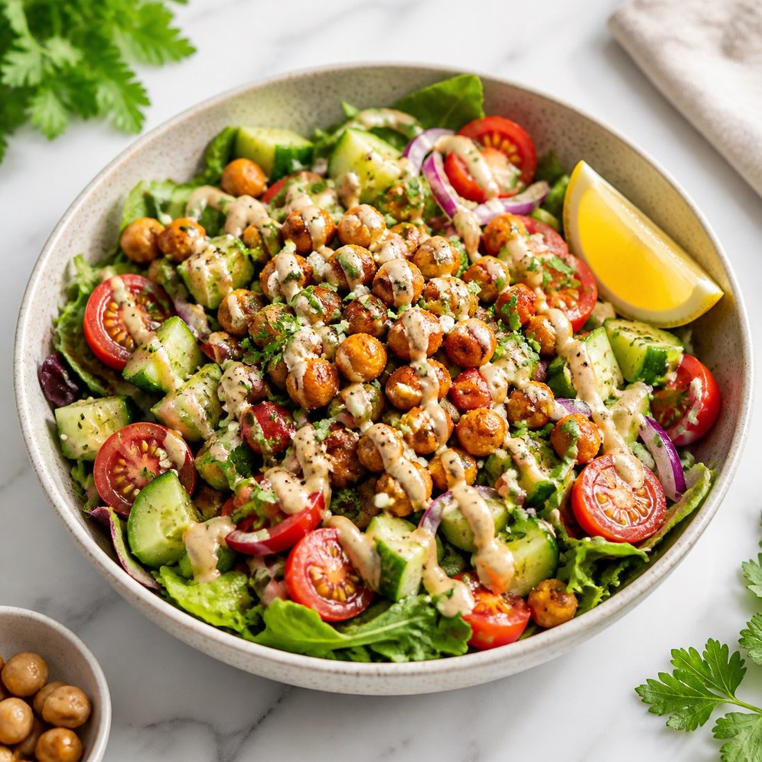 Chickpea Crunch Salad Bowl