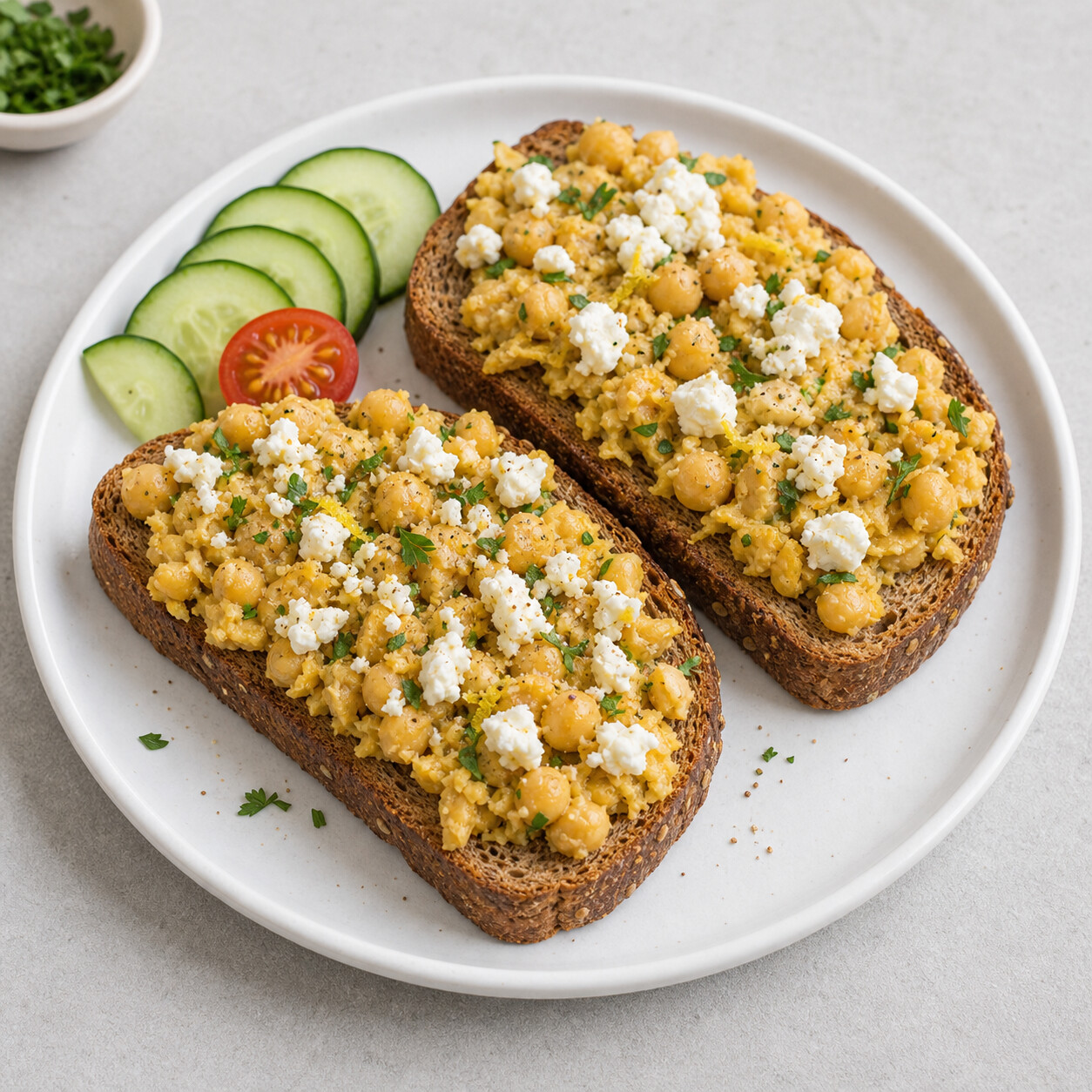 Chickpea & Feta Smash Toast