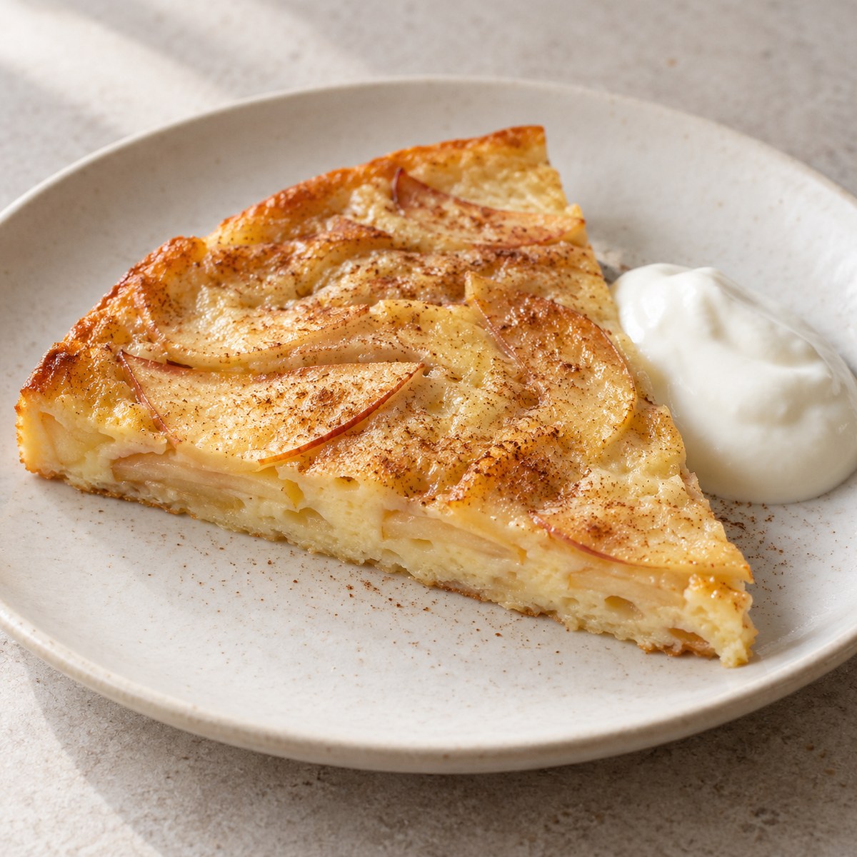 Cinnamon Apple Clafoutis with Yogurt