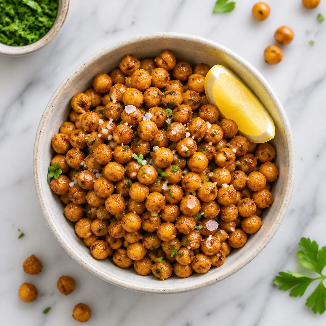 Crispy Chickpea Snack Bowl