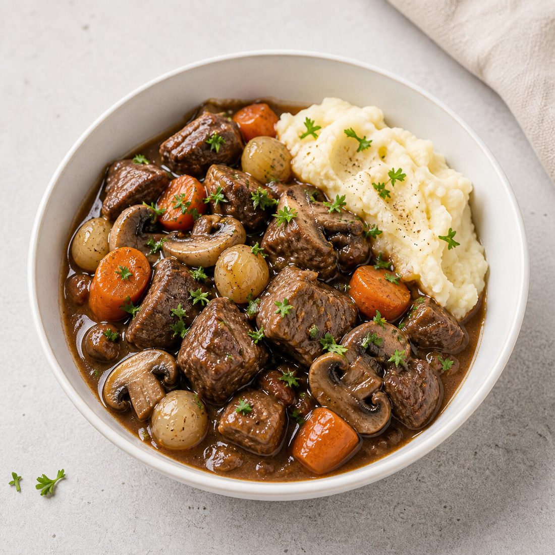 Lighter Beef Bourguignon