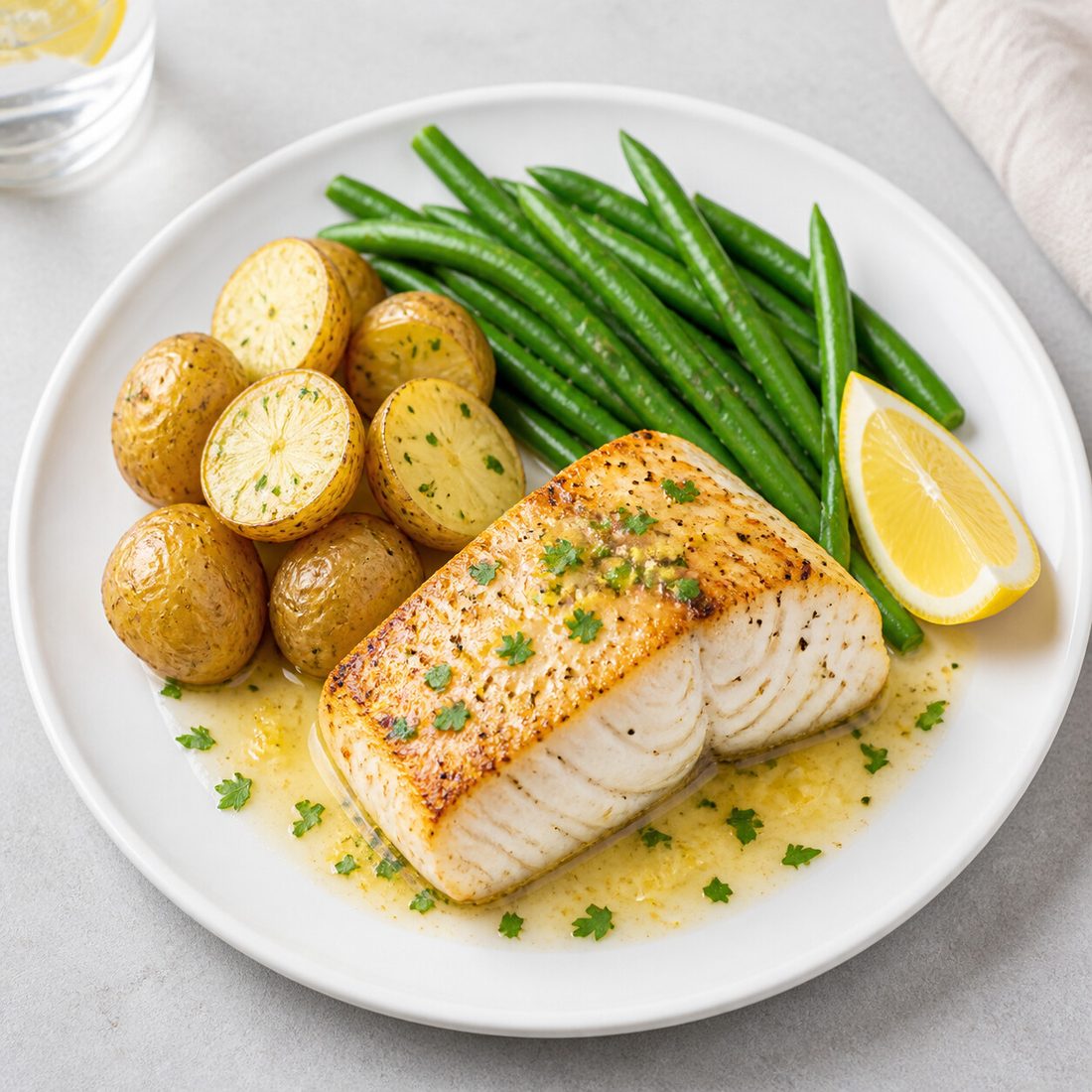 Cod with Light Lemon Butter