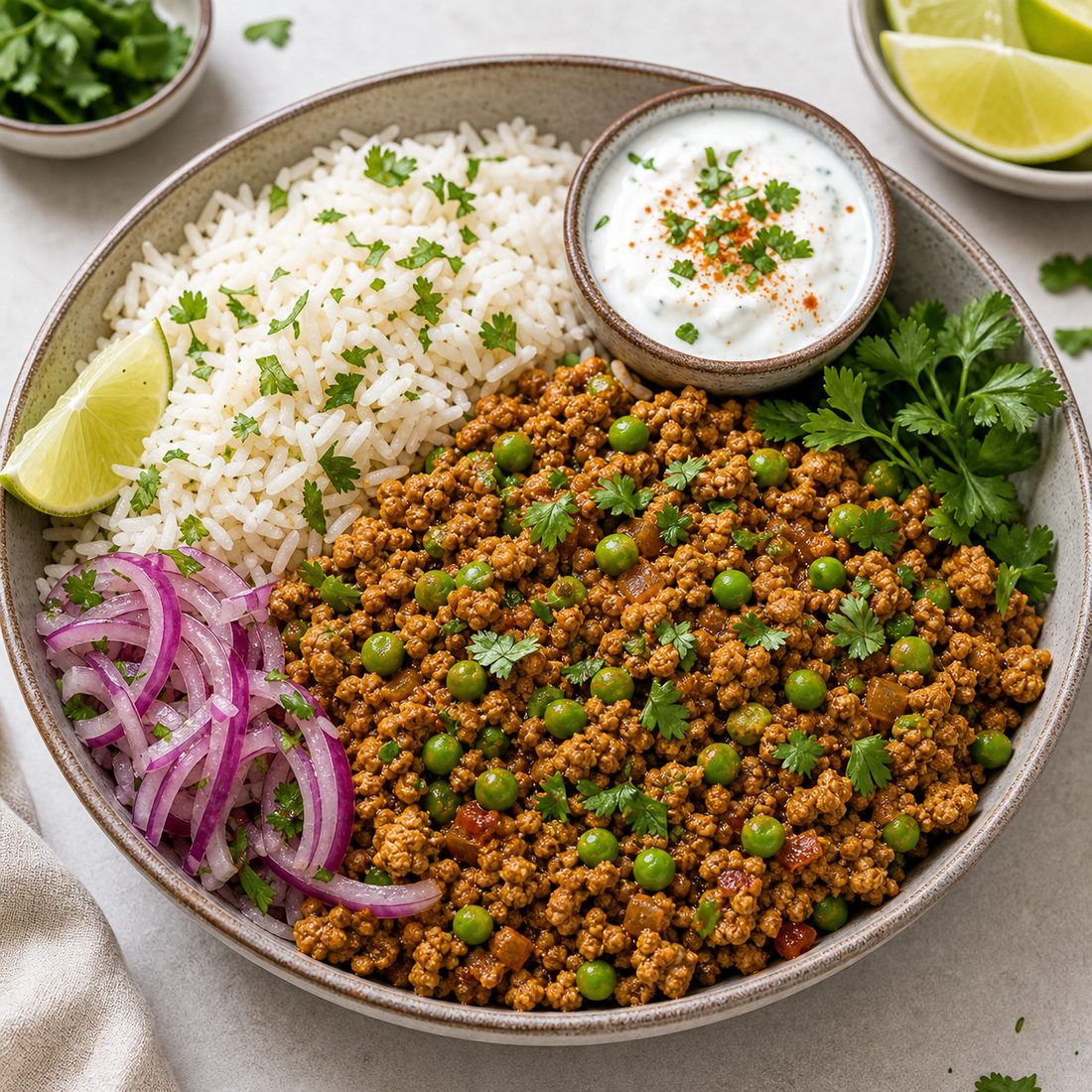 Turkey Keema with Peas
