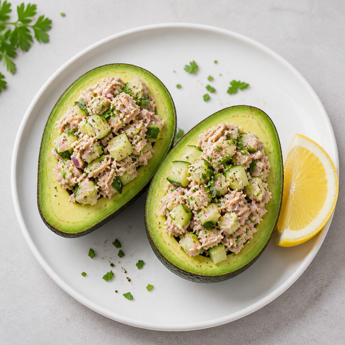 Keto Tuna Avocado Boats