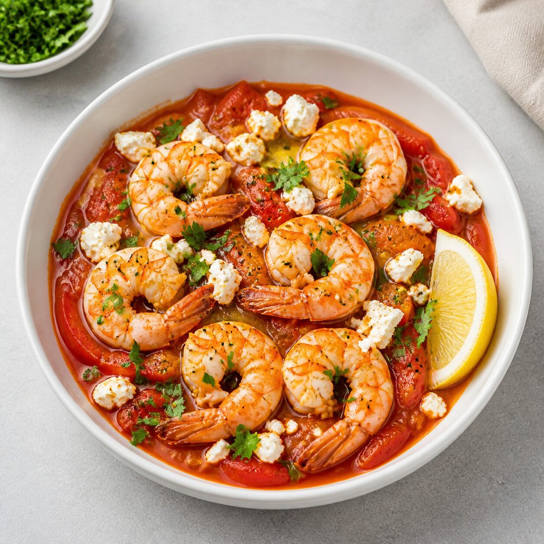 Baked Prawns with Tomato & Feta