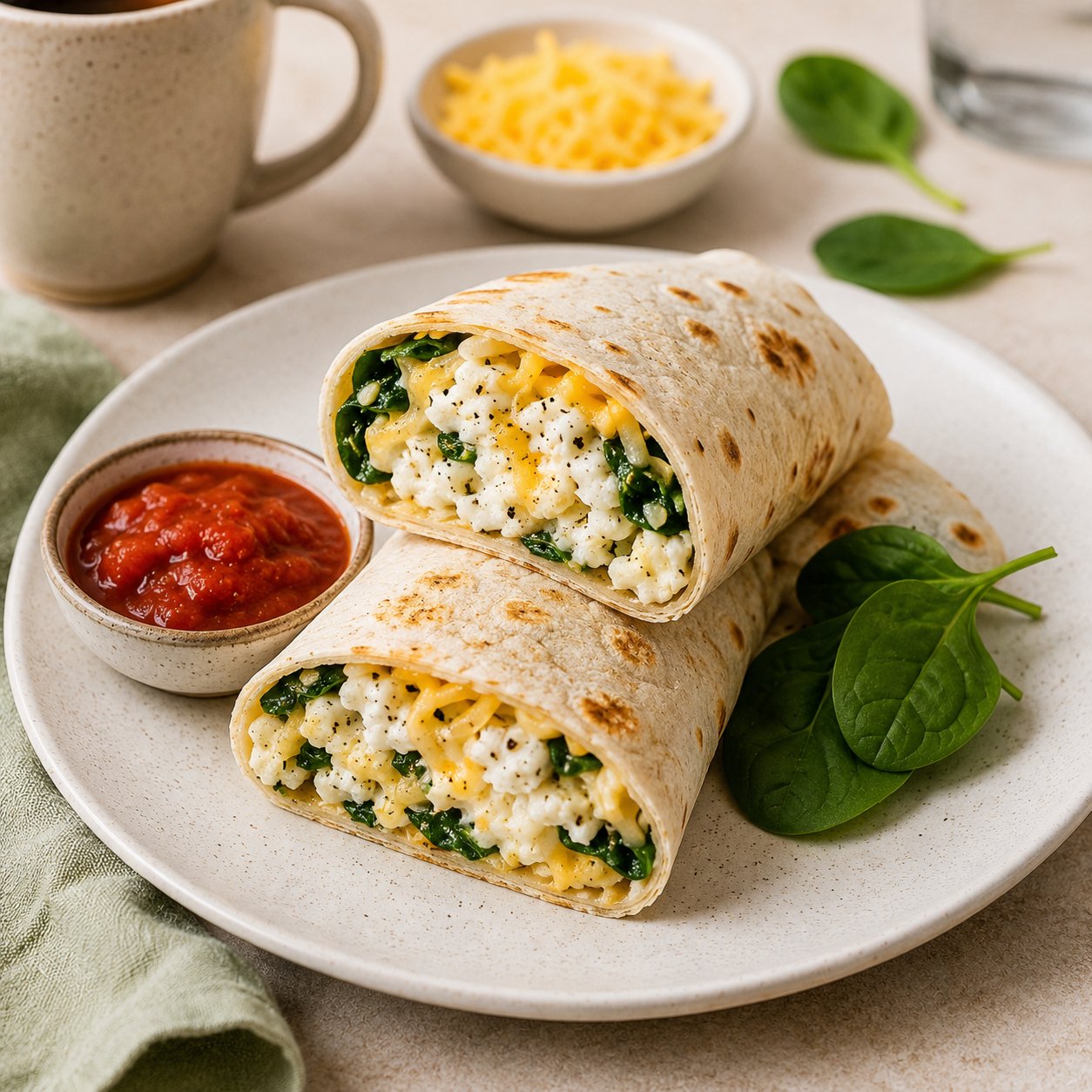 Microwave Egg White Burrito