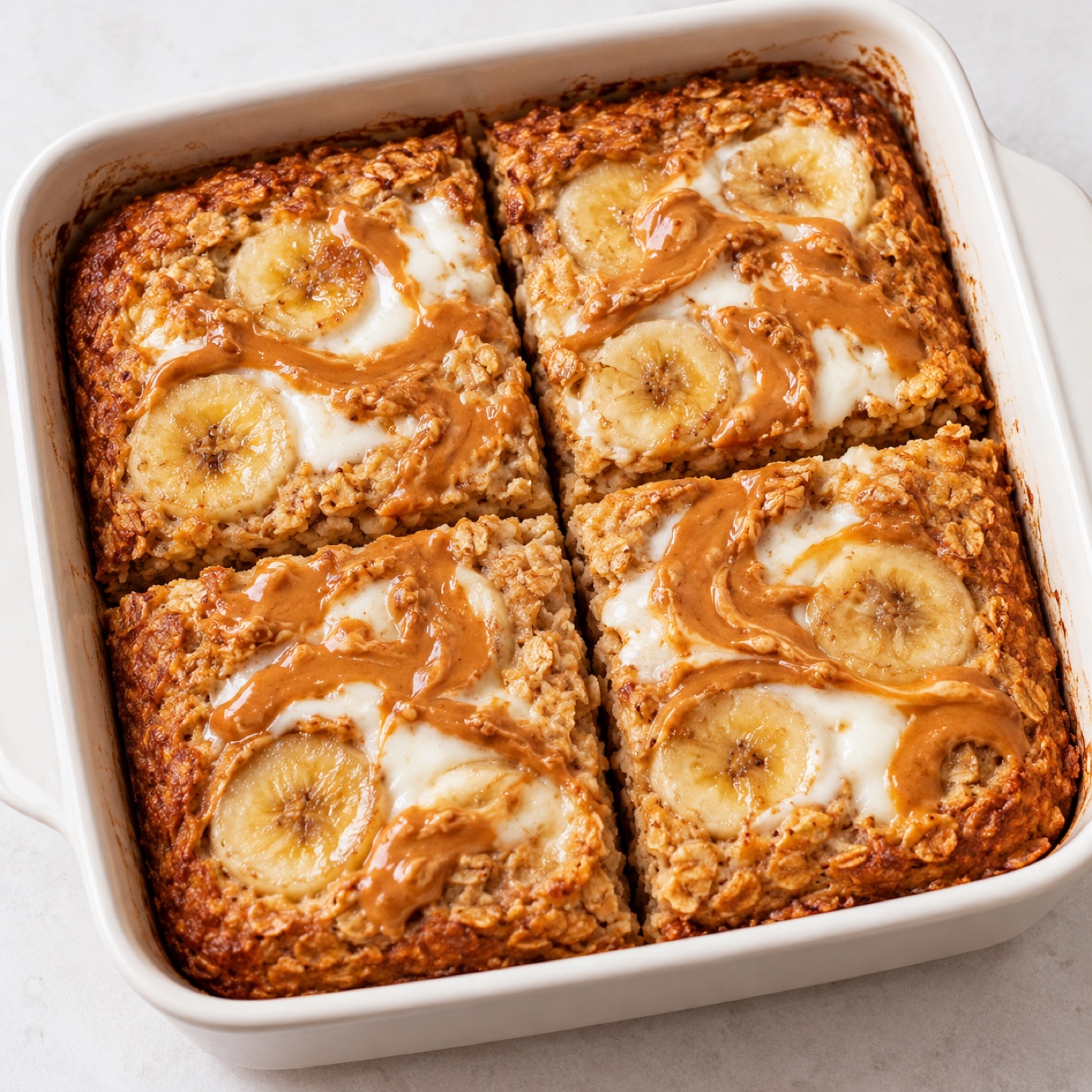 Peanut Butter Banana Baked Oats