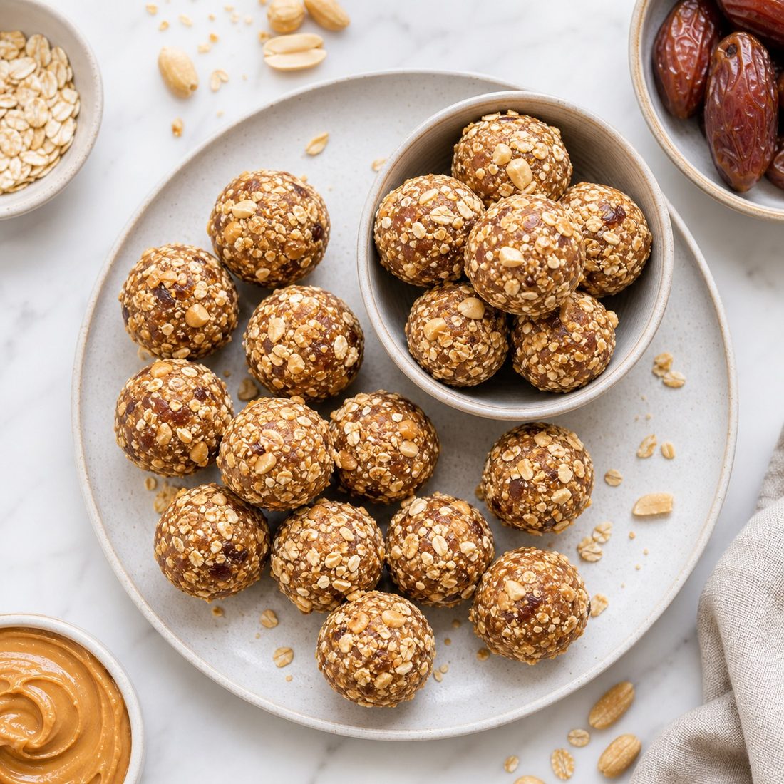 Peanut Date Power Bites