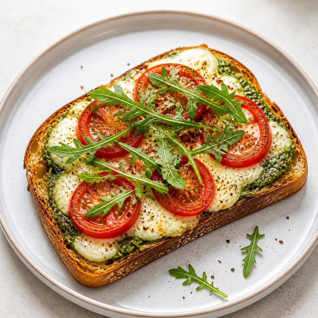 Pesto Mozza Toast Melt