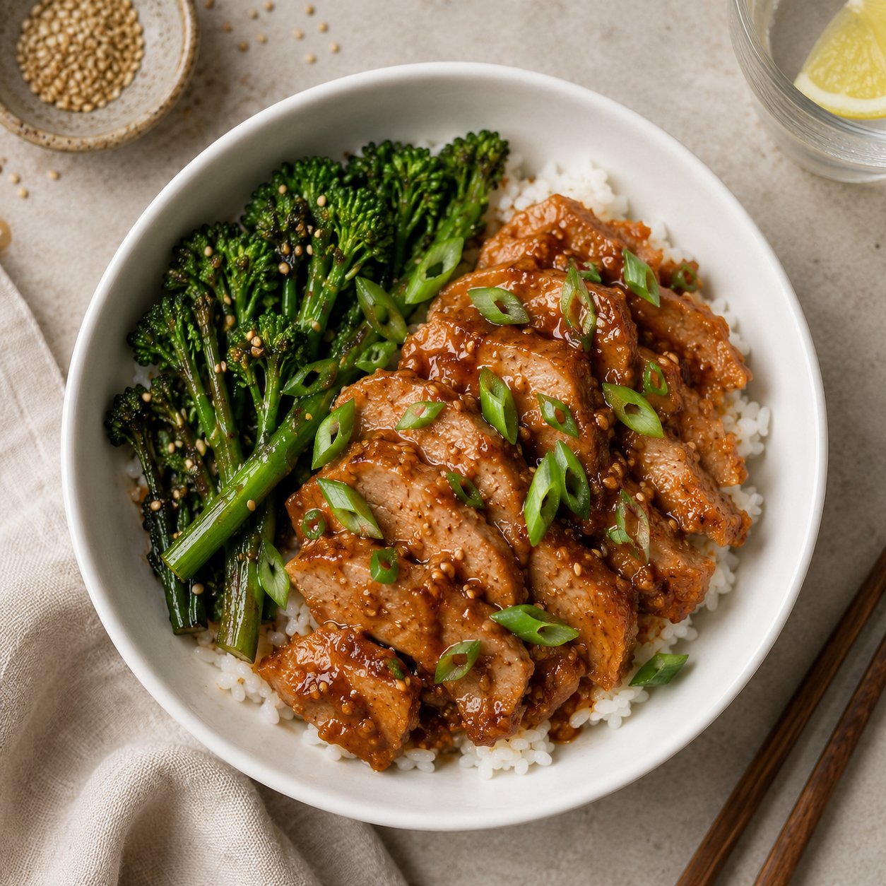 Honey Sriracha Pork Bowl