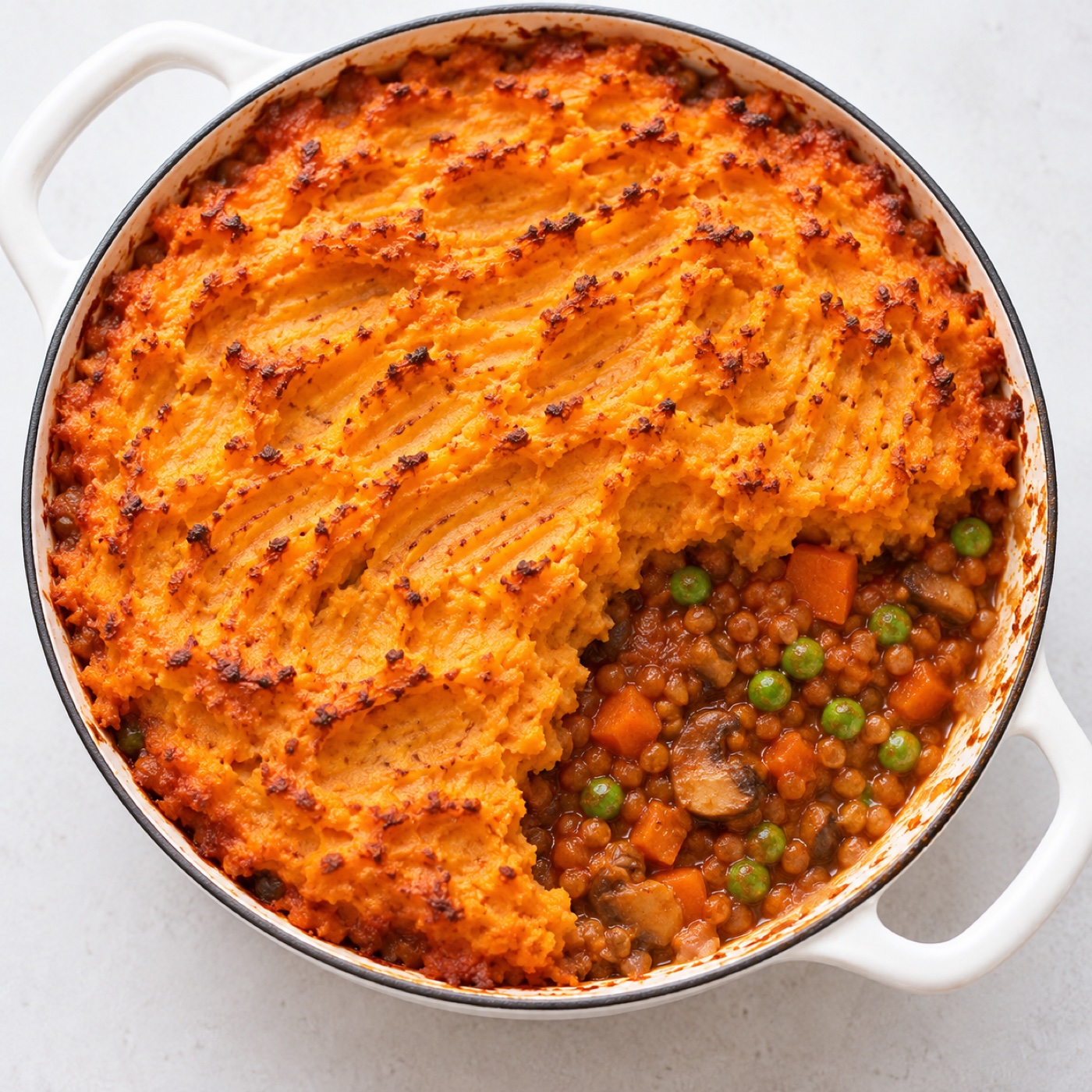 Red Lentil & Sweet Potato Shepherd’s Pie