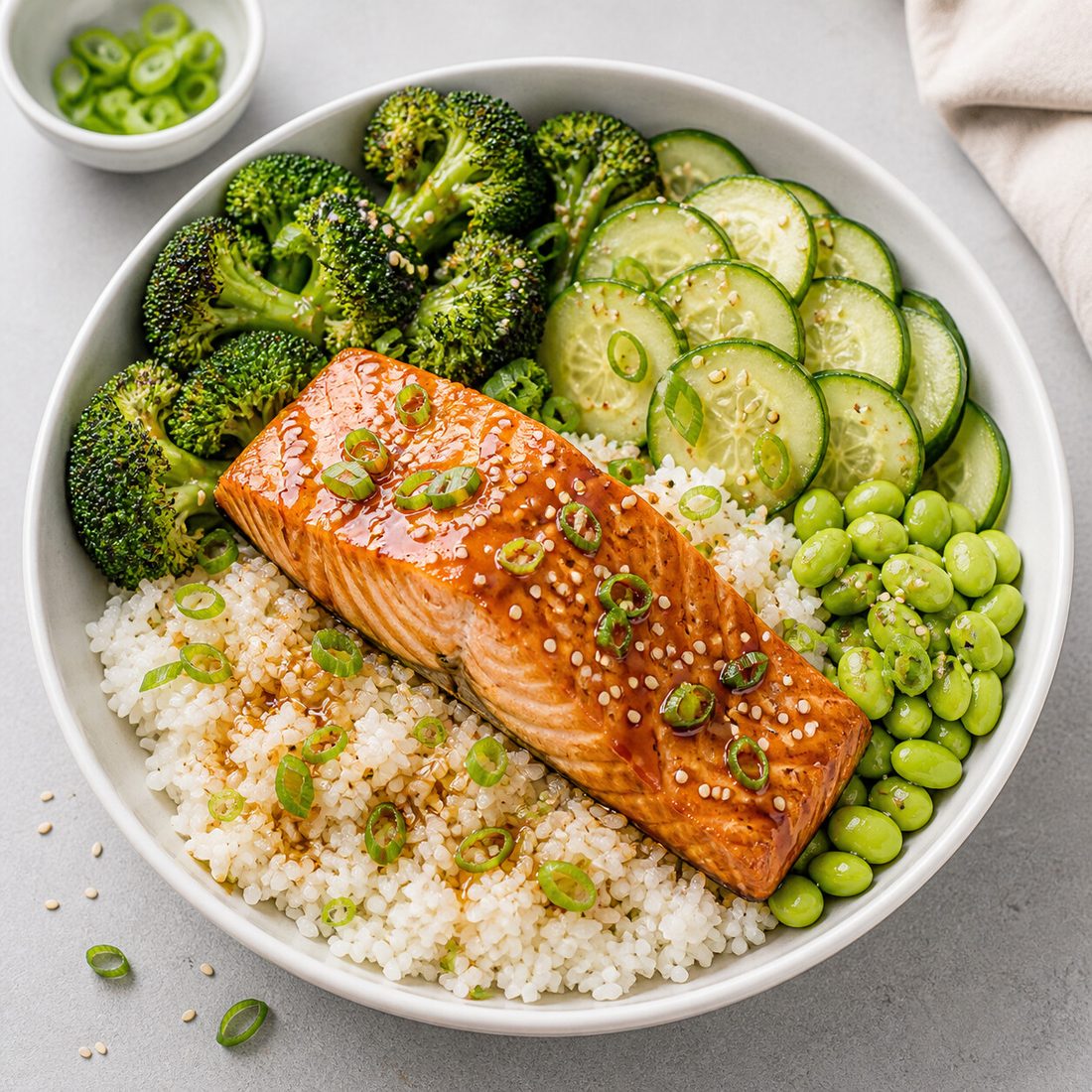 Salmon Teriyaki Rice Bowl XL