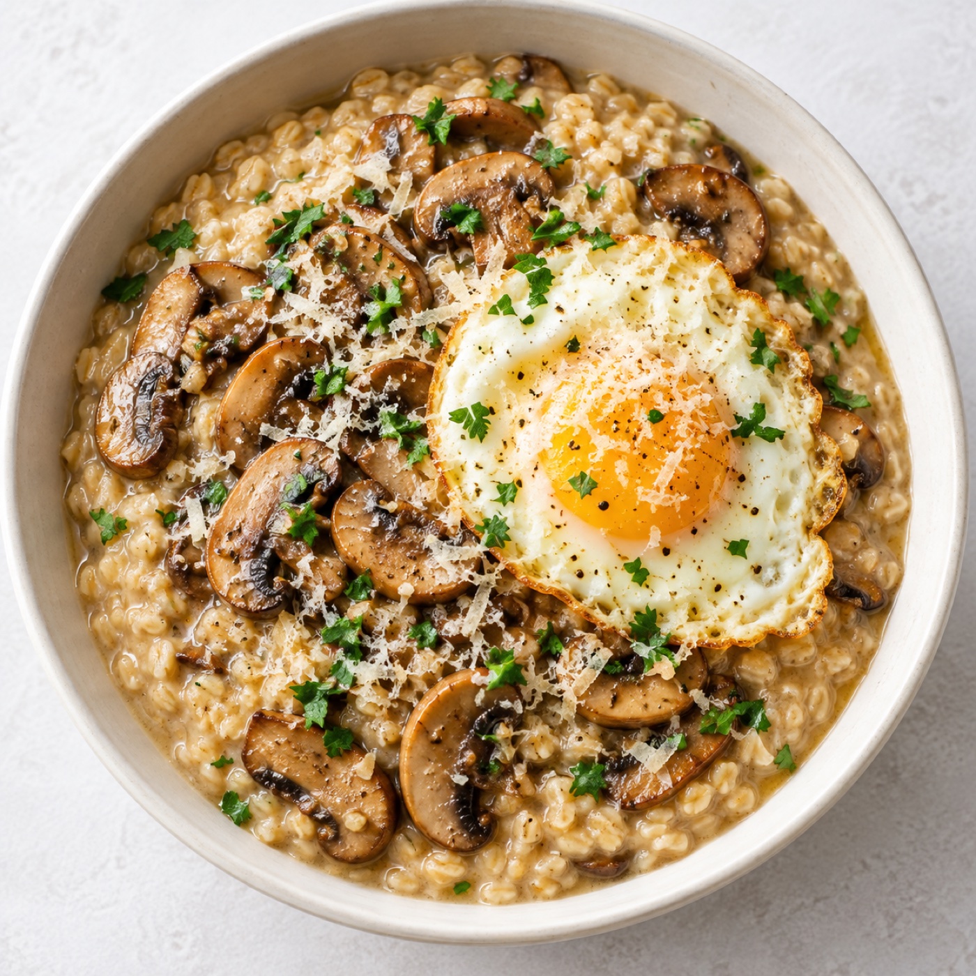 Savoury Mushroom & Egg Oats