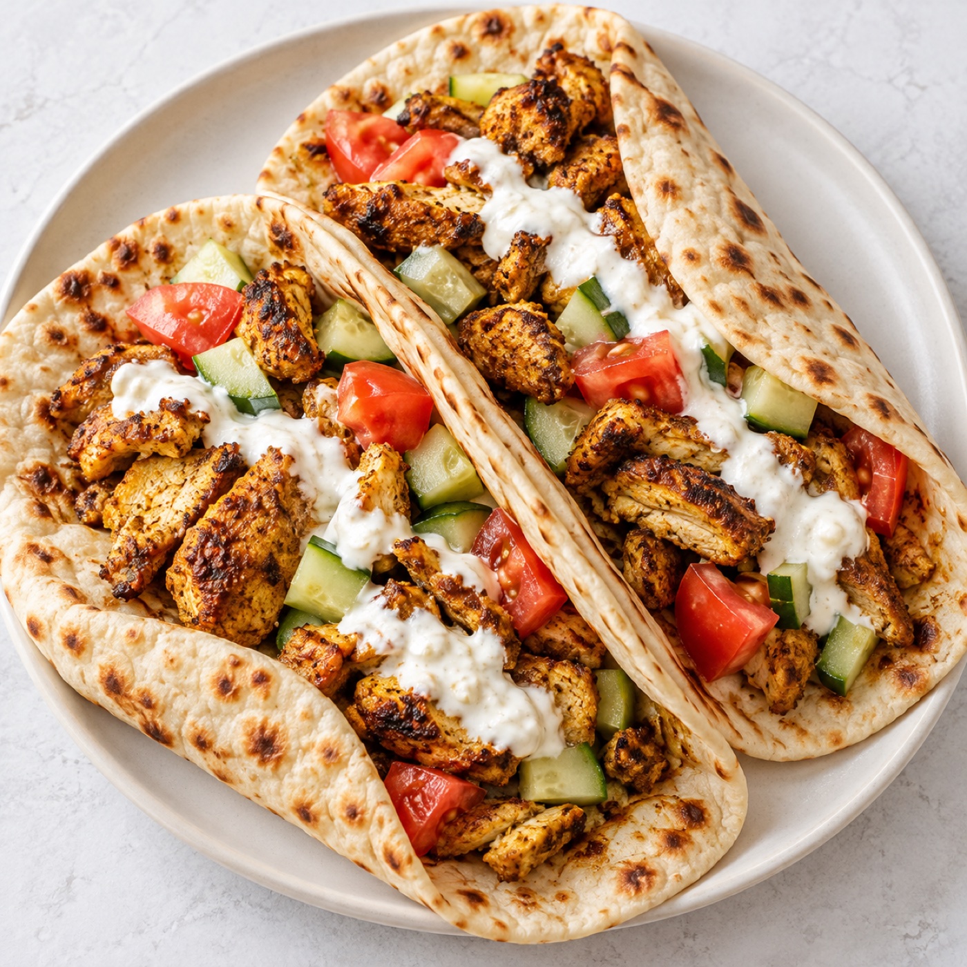 Chicken Shawarma Flatbreads