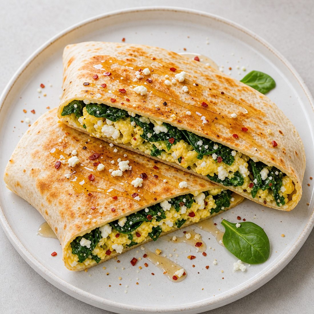 Spinach Feta Egg Fold