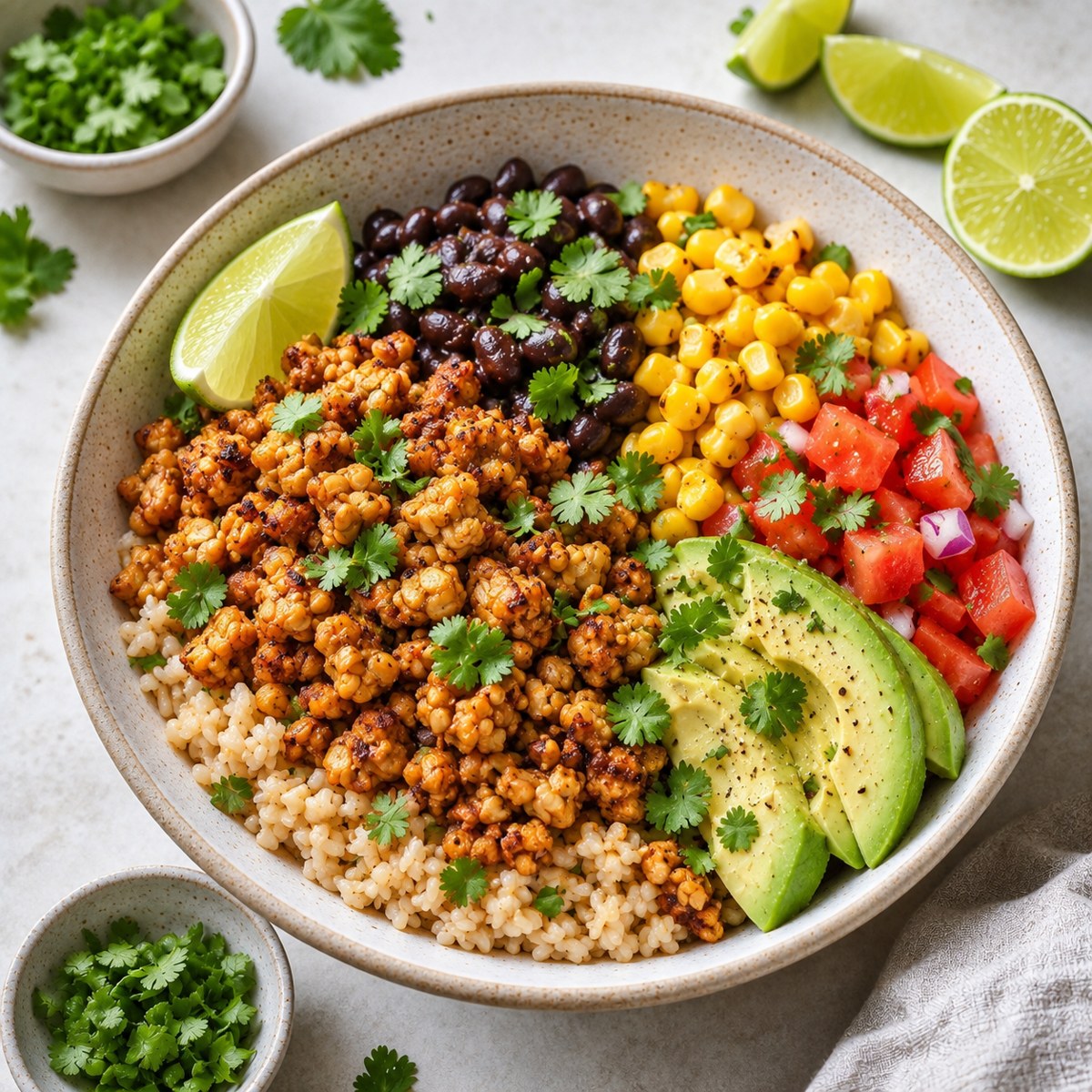 Tempeh Burrito Bowls