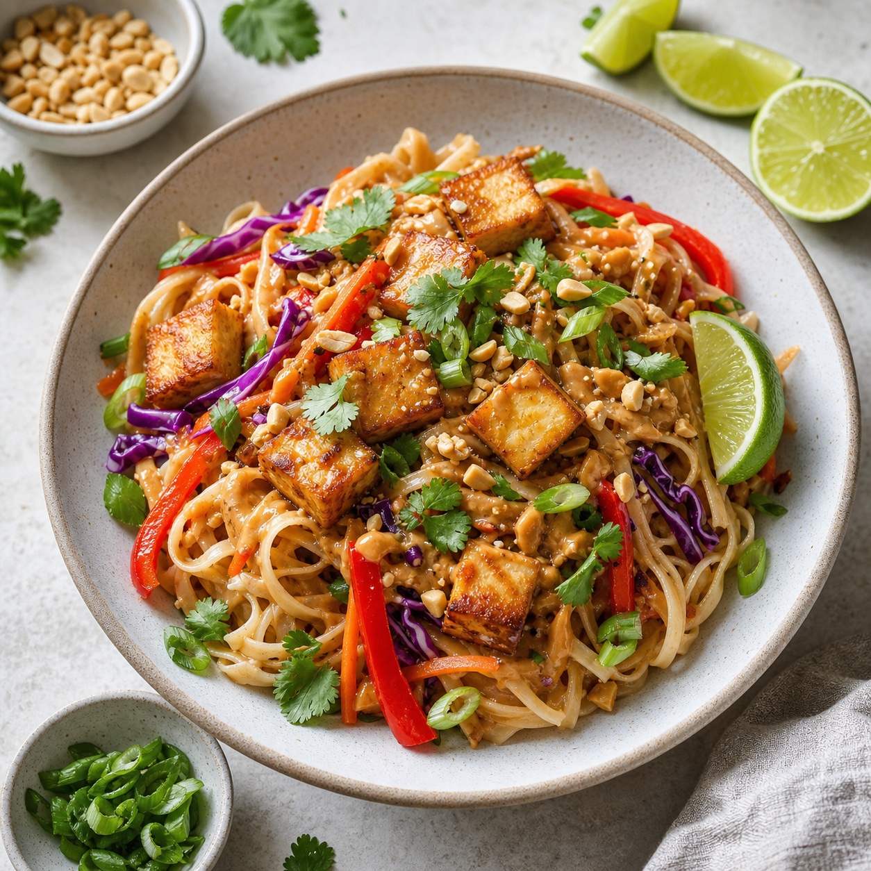 Thai Peanut Tofu Noodles