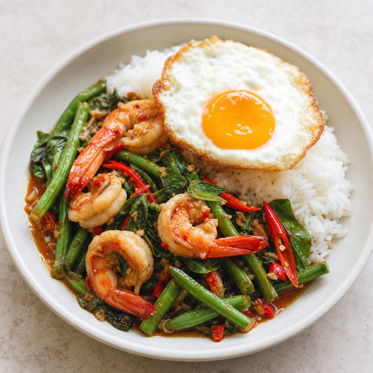 Thai Prawn Holy Basil Stir-Fry
