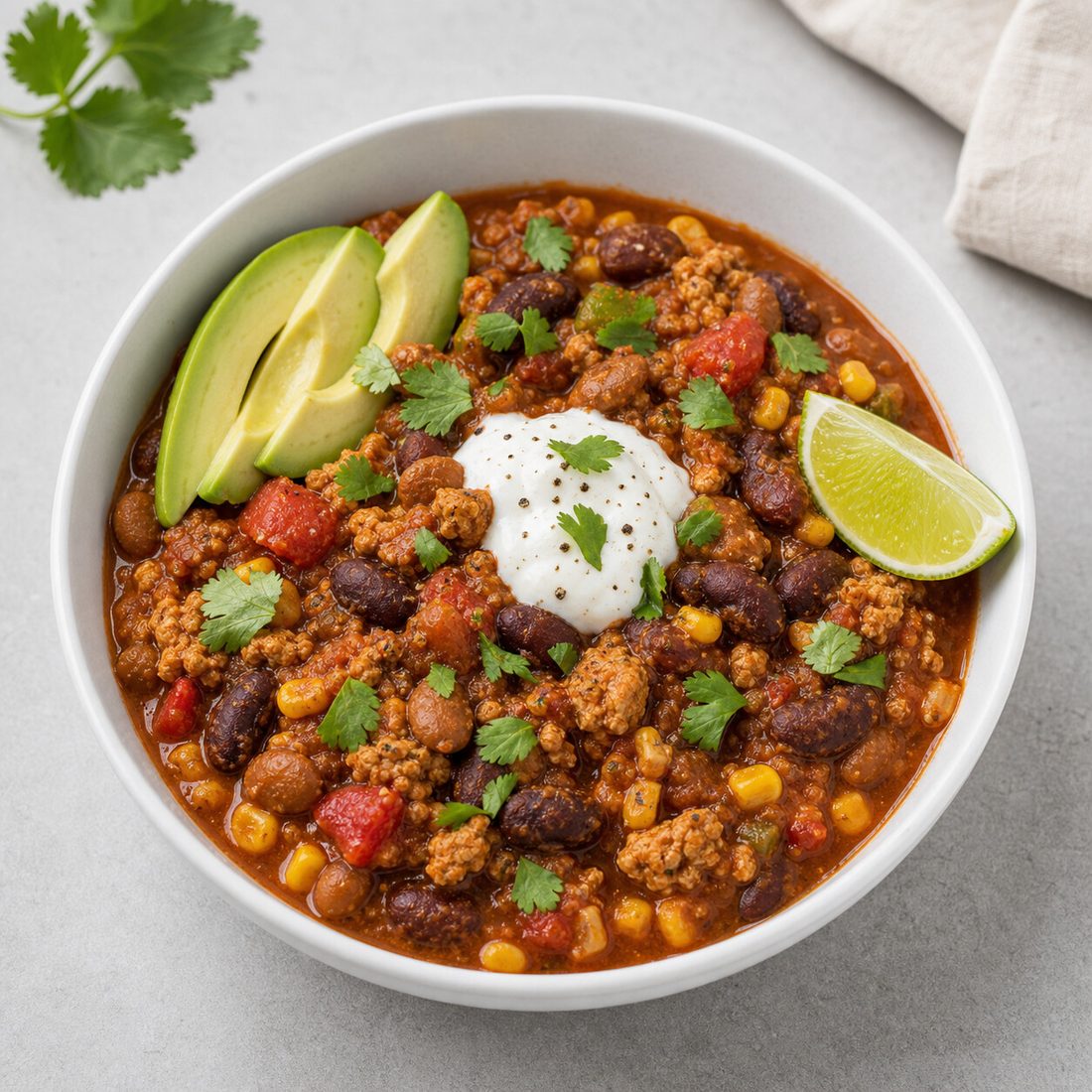 Smoky Turkey Chilli Bowl