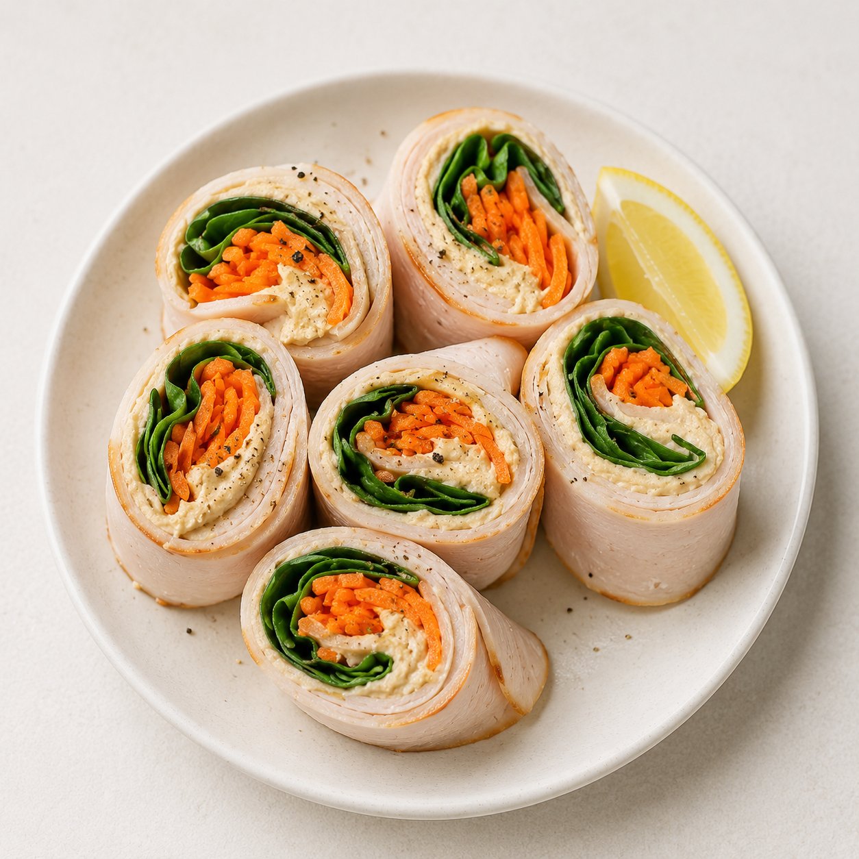 Turkey & Hummus Roll-Ups