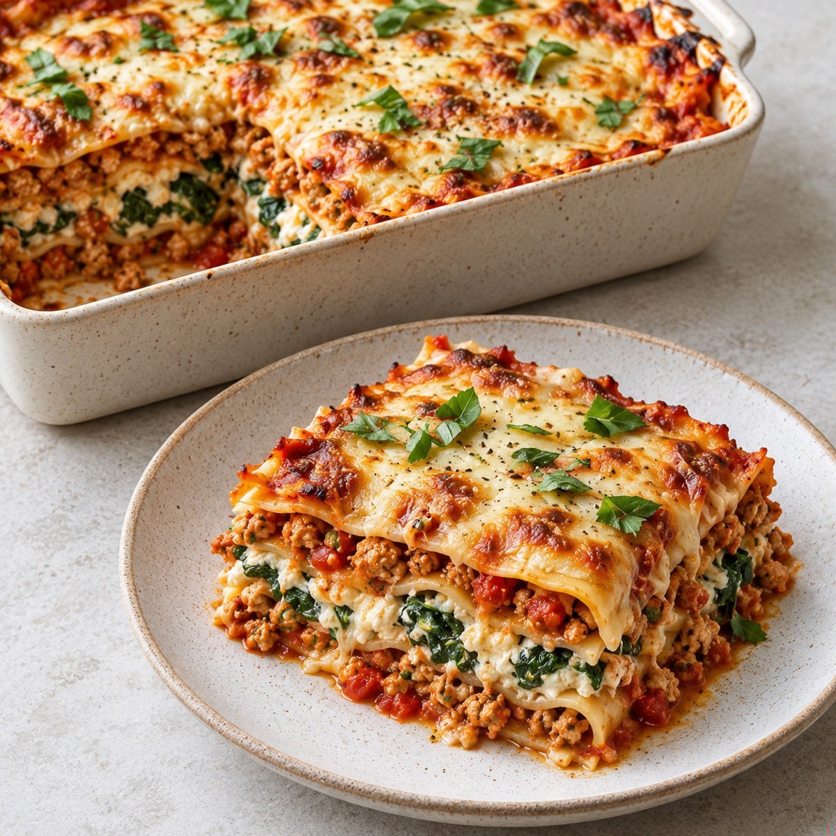 Turkey & Spinach Lasagne
