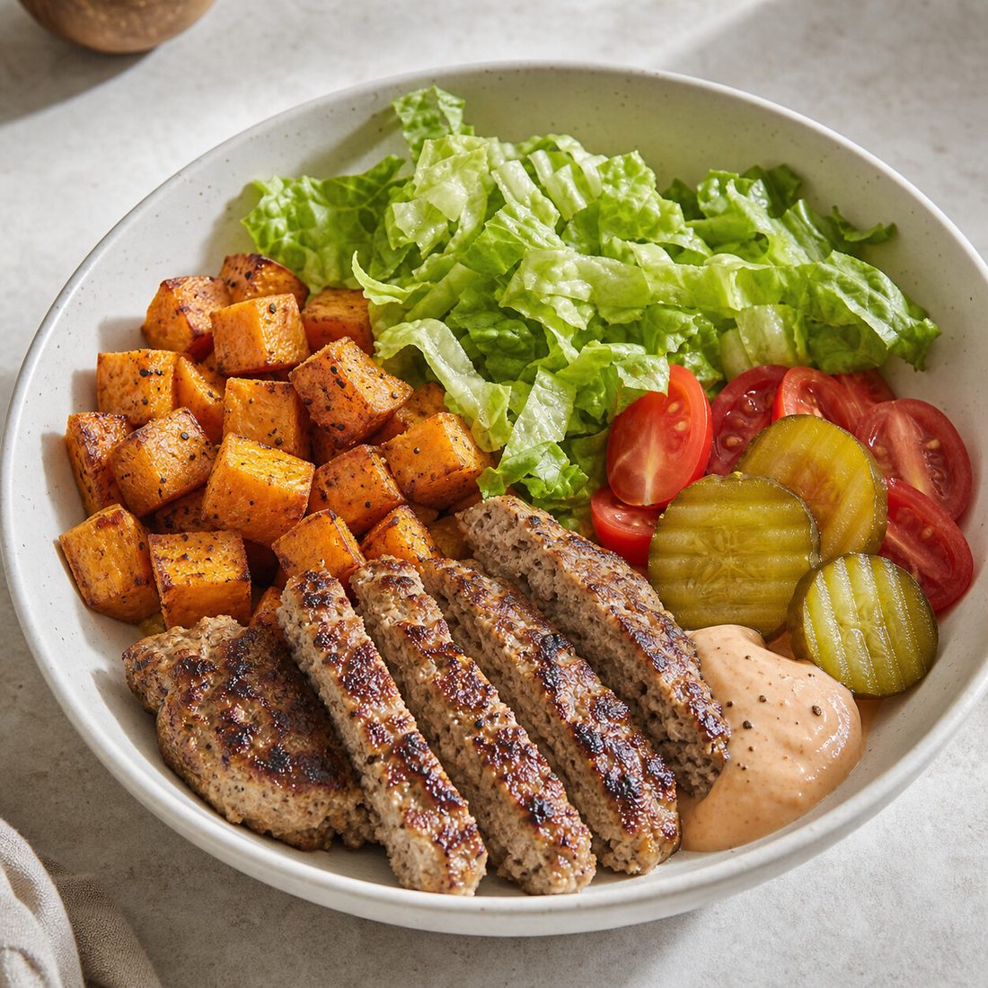 Turkey Burger Protein Bowl